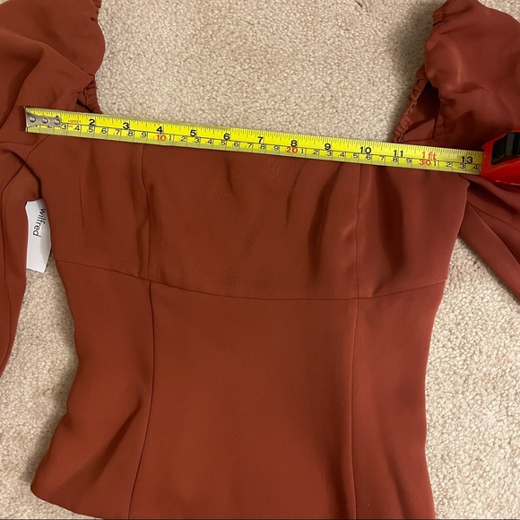 NWT Aritzia - Wilfred Cabo Blouse Top Shirt in Rustwood XXS - Picture 11 of 14